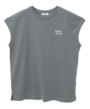 earth music&ecology 【接触冷感/洗濯機可】Ｑｕａｌｉｔｅ　Ｄｅ　ＶｉｅフレンチＴ Charcoal Gray