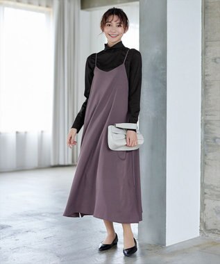 Tiaclasse 【安田美沙子さん着用・選べる4type】ハイネックカットソートップス 無地ブラック