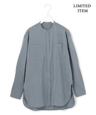 ICB 【WEB限定・洗える】ライクアウーブン バンドカラーカットソー