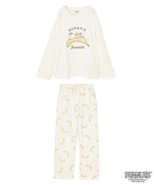 San-ai Resort（三愛水着楽園） 【スヌーピー】【PEANUTSピーナッツ】バナナルームウエア クリーム