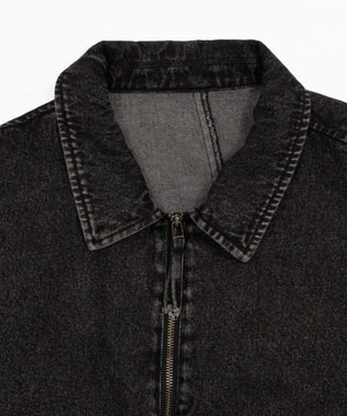 WEGO 【ユニセックス着用ITEM/MLサイズ展開】フライトジャケット デニムブラックソノタ