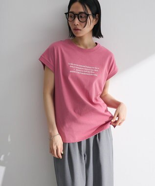 Green Parks ・ｓｗｉｎｇ　ｂｙ　フレンチスリーブ刺繍ＴＥＥ Pink