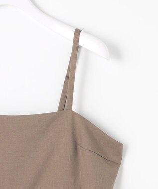 ANY SIS L 【洗える・2SET】カットデザインスタイルアップ ワンピース×ニット モカ×アイボリー