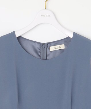 ANY SIS 【Lily Calin】レーストップス×マーメイド ドレス セット スモーキーブルー×スモーキーブルー