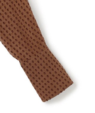 BEIGE， CALLERRY / シルク混ドットラッフルブラウス Caramel