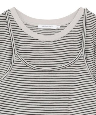 AMERICAN HOLIC 【2点セット】キャミレイヤードTシャツ Brown