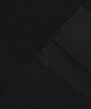 自由区 L ミラノリブ ニット ノーカラージャケット ネイビー系