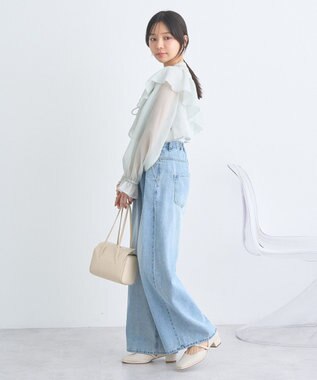 earth music&ecology シアーラッフルショートボレロ Mint