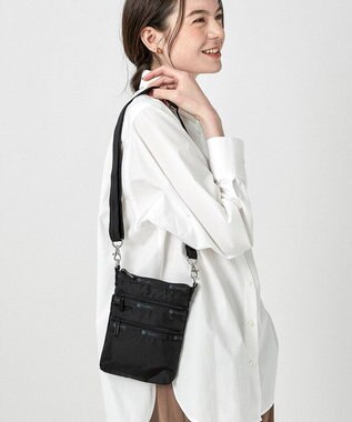 LeSportsac 3 ZIP CROSSBODY/リサイクルドブラックJP リサイクルドブラックJP