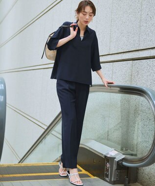 23区 【CLASSY.掲載】コットンリブ タンクトップ オフ×ブラック