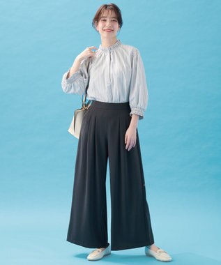 ANY L 【新色追加/吸水速乾/イージーケア/UVカット/接触冷感】さらさらDRYパンツ スミクロ