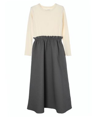 Green Parks ・ＥＬＥＮＣＡＲＥ　ＤＵＥニット＆ジャカードワンピース Off White