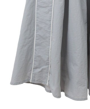 Green Parks ナイロンラインフレアスカート Gray