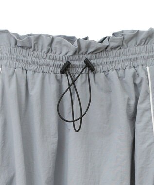 Green Parks ナイロンラインフレアスカート Gray