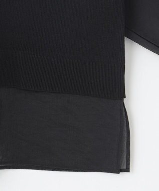 自由区 ハイツイストコットンアセテートプルオーバー ニット ブラック