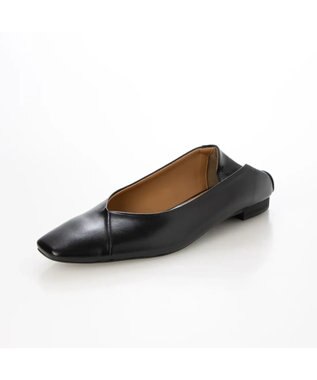MODE ET JACOMO <carino>スクエアトゥバレエシューズ ブラック