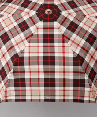 AURORA 【MACKINTOSH LONDON（マッキントッシュ ロンドン）】先染めチェック雨傘（折りたたみ傘） ブラウン