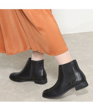 ing <ing>サイドゴアトラッドショートブーツ ブラック