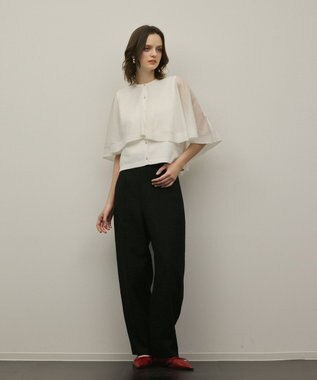 GRACE CONTINENTAL シアーケープニットカーディガン