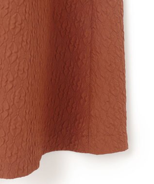 UNFILO エンボスフレアスカート ブラウン