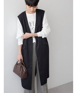 AMERICAN HOLIC ロングＶネックジレ Black