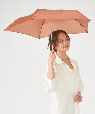 MOONBAT 【Pitaa】 pen プレーン 無地  折りたたみ傘 雨傘 超軽量 50cm ディープオレンジ（レンガ）