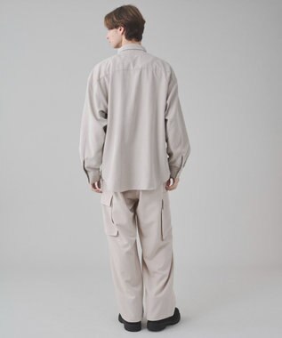 WEGO 【ユニセックス着用ITEM】フィブリルワンポイントBIGシャツ（長袖） ライトベージュ