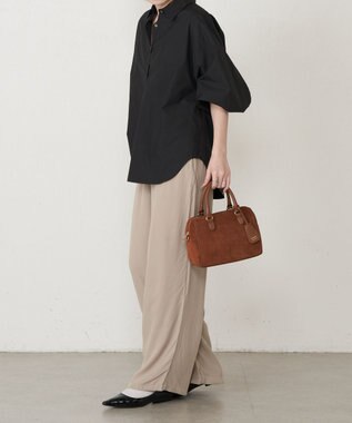 russet  スエード2WAYミニボストンバッグ(CE-1570-WEB) Brown