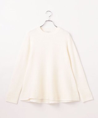 #Newans 【洗える】フレアシルエットチュニックニット ホワイト系
