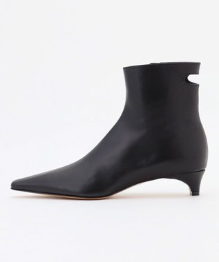 BEIGE， 【一部店舗限定】HENRI EN VARGO / CAROLINE カッティングショートブーツ Black