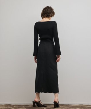 GRACE CONTINENTAL エンブロイダリータイトスカート ブラック