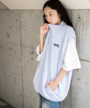 WEGO 【ユニセックス着用ITEM】ノースリハーフジッププルオーバー ライトグレー