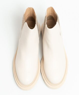 BONTRE 【LucaGrossi/ルカグロッシ】厚底サイドゴアショートブーツ アイボリー