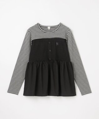 組曲 KIDS 【150-160㎝】ビスチェドッキング Tシャツ ブラック