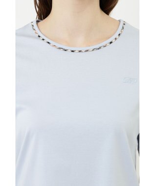 DAKS クールローレル丸首カットソー ライトブルー