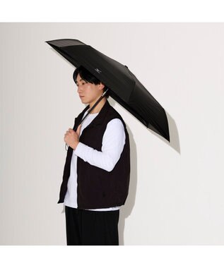 MOONBAT 【WEB限定】MIZUNO  (ミズノ) 無地 ロゴ 日傘 折りたたみ傘 自動開閉 1プッシュ パラソル 晴雨兼用  軽量 一級遮光 遮熱効果 遮光率100% UV遮蔽100% ブラック