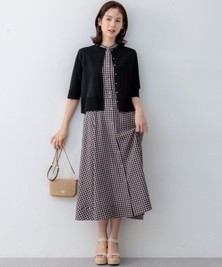 組曲 ニューリヨセルシャーティング ワンピース ベージュギンガム系3