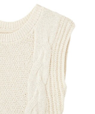 earth music&ecology フレアニットベスト Ivory