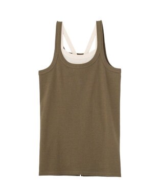AMERICAN HOLIC 【2点セット】レイヤードデザインタンクトップ Khaki