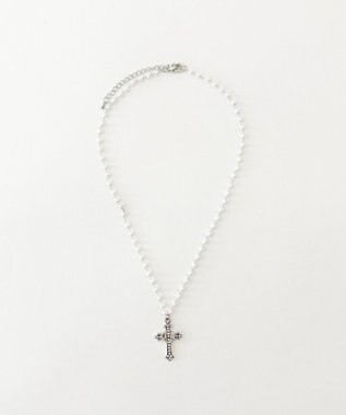 WEGO Lクロスモチーフパールチェーンネックレス
