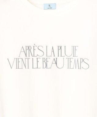 組曲 S 【WEB限定】チュールレイヤードロゴTシャツ アイボリー系