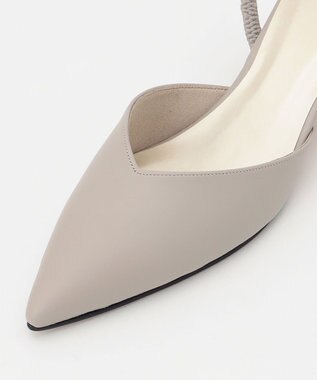 自由区 ポインテッドトゥミュール ベージュ系