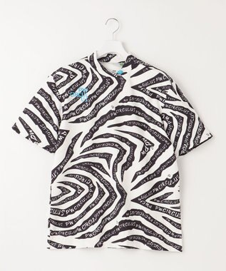 PW CIRCULUS 【UVカット / 吸水速乾 / 伸縮性抜群】【MEN】ゼブラ柄モック T ブラック系5