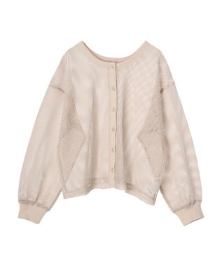 Green Parks ・ＥＬＥＮＣＡＲＥ　ＤＵＥ　２ｗａｙメッシュカーディガン Beige
