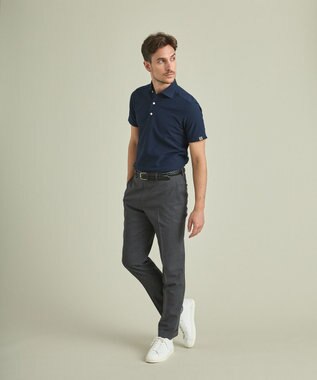 GOTAIRIKU ロングセラー【洗える/折り目加工/シワになりにくい/ウエストアジャスター】ウォッシャブル サマーウール100％パンツ_定番色(ノータック)23/24年モデル ミディアムグレー系