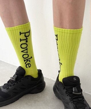 WEGO Provokeロゴソックス（R） ライム