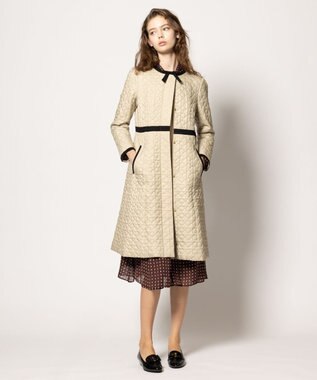 TOCCA 【消臭・洗える】CLOVER CARPET キルト中綿ロングコート ベージュ系