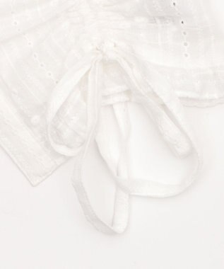 WEGO ギャザーデザインノースリーブブラウス ホワイト