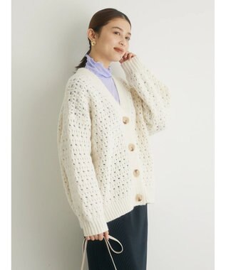 Green Parks ・Ｐｅｔｉｔ　Ｆｌｅｕｒ　スカシアミニットカーディガン Ivory