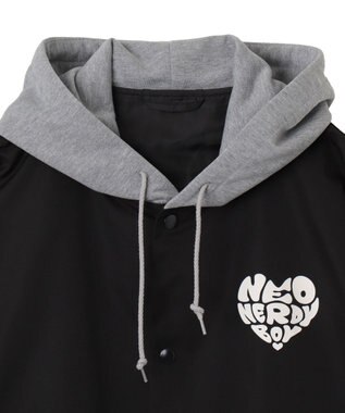 WEGO 【ユニセックス着用ITEM】グラフィックフードスタジャン ブラック